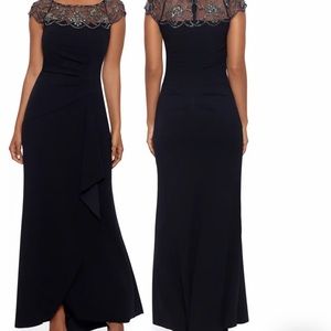 Maxi dress, xscape brand, black, size 8